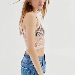 Brand new 🎁 Women's Out From Under Heartstopper Lace Seamless Bra Top Pink 😀 -Out From Under Shop unnamed file 104