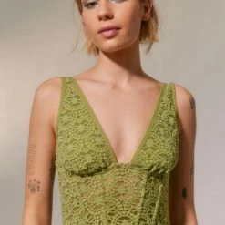 Best Sale 💯 Women's Out From Under Dark Romantic Convertible Corset Olive Green 🔔