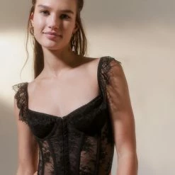 Flash Sale 🤩 Women's Out From Under Modern Love Butterfly Corset Black ⌛ -Out From Under Shop unnamed file 128