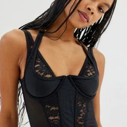Best deal 😀 Women's Out From Under Bewitched Lace Layered Corset Black 🤩