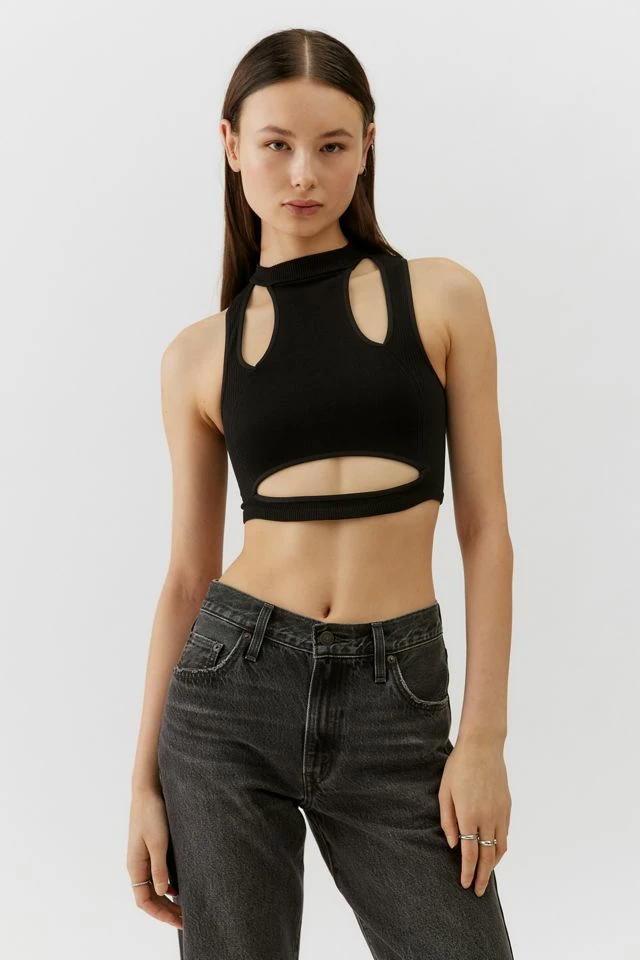 Top 10 ???? Women's Out From Under Knockout Seamless Cutout Bra Top Black ???? 2 Top 10 ???? Women's Out From Under Knockout Seamless Cutout Bra Top Black ???? - Image 2