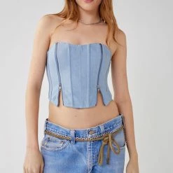 Flash Sale ✔️ Women's Out From Under Denim Double-Zip Corset Light Denim ???? -Out From Under Shop unnamed file 194
