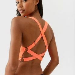 Cheapest ⭐ Women's Out From Under Trickshot Seamless Strappy Bra Top Orange 🎁 -Out From Under Shop unnamed file 202