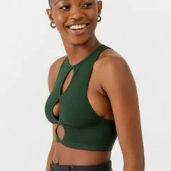 Outlet 🎁 Women's Out From Under Violetta Seamless Cutout Bra Top Pine 🌟
