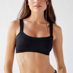 Best Sale ⌛ Women's Out From Under Riptide Seamless Ribbed Bralette Black 👍