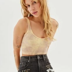 Discount 😍 Women's Out From Under Drew Dye-Tech Seamless Top Lilac Tie Dye 🔔