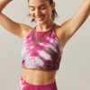 Flash Sale 🌟 Women's Electric & Rose Quinn Bra Top Pink Multi Tie-Dye 🔥