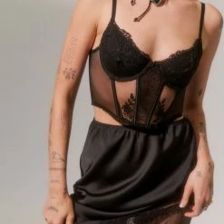 Cheap ✨ Women's Kat The Label Nicolette Lace Bustier Black 😀 -Out From Under Shop unnamed file 284