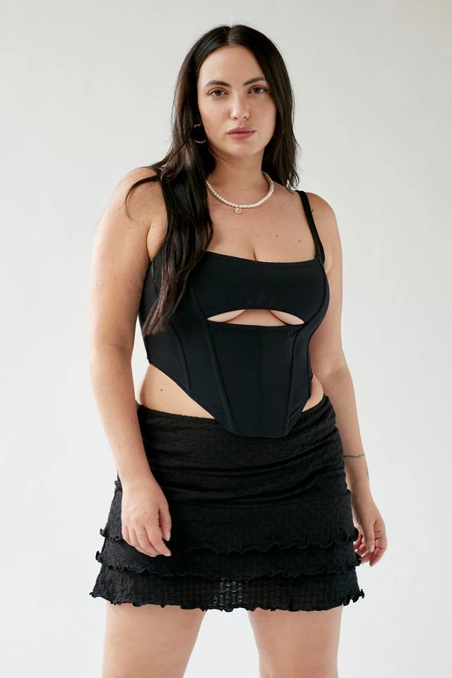 Hot Sale ✔️ Women's Out From Under Spitfire Mesh Cutout Corset Black ???? 1 Hot Sale ✔️ Women's Out From Under Spitfire Mesh Cutout Corset Black ????