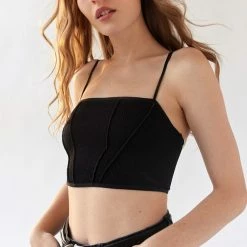 Promo π₯° Women's Out From Under Fiona Seamless Seamed Bra Top Black π