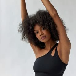 Top 10 ⌛ Women's Year Of Ours Robin One Shoulder Cropped Bra Top Black 👍 -Out From Under Shop unnamed file 366