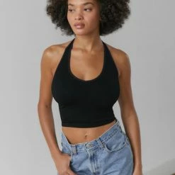 Promo 😀 Women's Out From Under Jackie Seamless Halter Bra Top Black 😀 -Out From Under Shop unnamed file 37