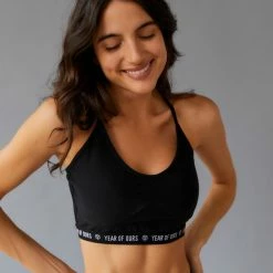 Discount ✨ Women's Year Of Ours Logo Bralette Black ⭐