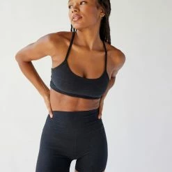 Best Sale ⌛ Women's Beyond Yoga Space-Dye Racerback Tank Top Black ❤️