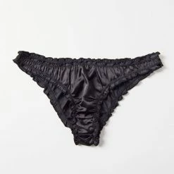 Best Sale 🧨 Women's Out From Under Satin Cheeky Undie Black 🔔