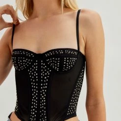 Discount π Women's Out From Under Modern Love Rhinestone Corset Black β€οΈ