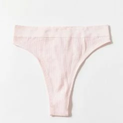 Coupon 💯 Women's Out From Under Seamless High-Waisted Thong Pale Pink 👏