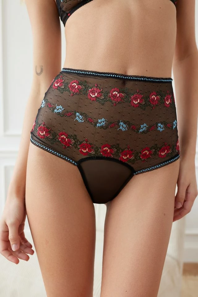 Best Sale π Women's Only Hearts Beatrix Floral High-Waisted Thong Black Floral π 3 Best Sale π Women's Only Hearts Beatrix Floral High-Waisted Thong Black Floral π - Image 3