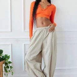 Hot Sale 🛒 Women's Out From Under Go For Gold Seamless Long Sleeve Top Orange 💯 -Out From Under Shop unnamed file 650