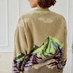 Top 10 😉 Women's Out From Under Sherpa Pullover Sweatshirt Mountain Scene 👏 -Out From Under Shop unnamed file 688