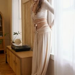 New 🎁 Women's Out From Under Cora Henley Wrap Top Burgundy 😉 -Out From Under Shop unnamed file 724