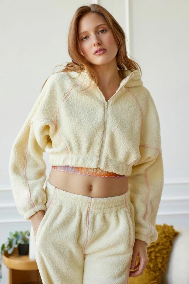 Out From Under Scarlet Sherpa Zip-Up Hoodie Sweatshirt Best reviews of ???? Women's Out From Under Scarlet Sherpa Zip-Up Hoodie Sweatshirt Cream ✨ -Out From Under Shop unnamed file 745