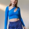 Cheap 👏 Women's Out From Under Heat Lightning Seamless Top Blue 🎁