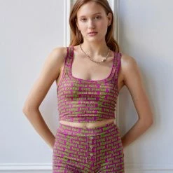 Top 10 ✨ Women's Out From Under Sweet Dreams Tank Top & Short Set Fuchsia + Lime 😍