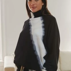 Cheapest 🔥 Women's Electric & Rose Keyes Turtleneck Sweatshirt Black Multi Tie-Dye 🔥