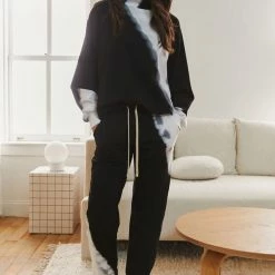 Cheapest 🔥 Women's Electric & Rose Keyes Turtleneck Sweatshirt Black Multi Tie-Dye 🔥 -Out From Under Shop unnamed file 806