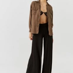 Wholesale 👍 Women's Out From Under Wide-Leg Pant Black 🌟 -Out From Under Shop unnamed file 858