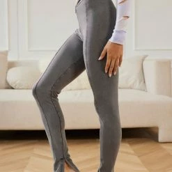 Promo 😀 Women's Out From Under Alaya V-Front Pant Washed Black 🎁 -Out From Under Shop unnamed file 875