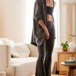 Best Pirce 😍 Women's Out From Under Aria Cargo Flare Pant Black ✔️ -Out From Under Shop unnamed file 910