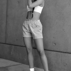 Promo 🔥 Polo Ralph Lauren 👩 Women's Frankie Collective Rework Polo Oxford Mini Boxer Shorts 050 Sky 🧨 -Out From Under Shop unnamed file 937