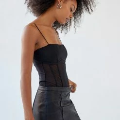 Flash Sale ⭐ Women's Out From Under Harlow Sheer Mesh Corset Bodysuit Black 💯 -Out From Under Shop unnamed file 971