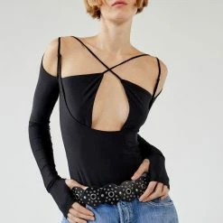Budget 🌟 Women's Out From Under Mad Love Strappy Bodysuit Black 🛒 -Out From Under Shop unnamed file 975