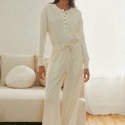 Buy ⭐ Women's Out From Under Blakely Jumpsuit Ivory ⌛ -Out From Under Shop unnamed file 986